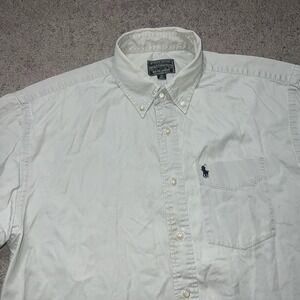 Vintage‎ Polo Country Ralph Lauren Solid Gray Work Shirt S/S XL